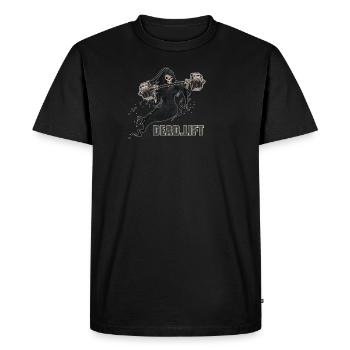 Deadlift Musculation Fitness Athlètes Entraînement Gym - T-shirt Premium bio Homme - noir - Devant - Nico (187cm)