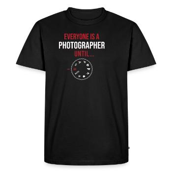 Photography Funny Photographer Gift Photo - Men's Premium Organic T-Shirt - black - Front - Nico (187cm)