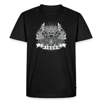 Indo- - T-shirt Premium bio Homme - noir - Devant - Nico (187cm)