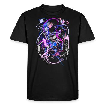 Abstract - Men's Premium Organic T-Shirt - black - Front - Nico (187cm)