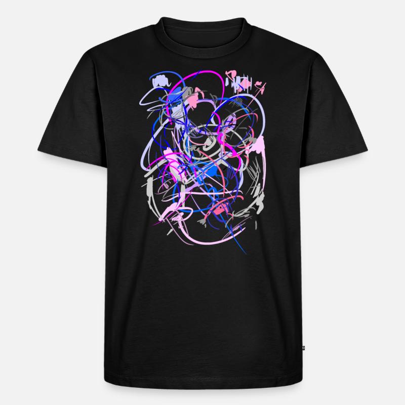 Abstrakt - Männer Premium Bio T-Shirt - Schwarz