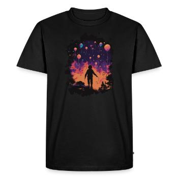 Let It Go - Men's Premium Organic T-Shirt - black - Front - Nico (187cm)