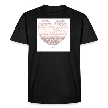 coeur promenade2 thumb - T-shirt Premium bio Homme - noir - Devant - Nico (187cm)