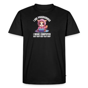 I'm a programmer. I'm doing Computer Beep - Men's Premium Organic T-Shirt - black - Front - Nico (187cm)
