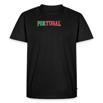 Portugal Flag Portuguese Flag Portuguese - Men's Premium Organic T-Shirt - black - Front - Nico (187cm)