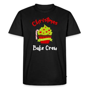 Christmas Bake Crew, Christmas Cookies Bake Crew - Men's Premium Organic T-Shirt - black - Front - Nico (187cm)