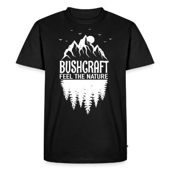 Survie en plein air Bushcraft - T-shirt Premium bio Homme - noir - Devant - Nico (187cm)