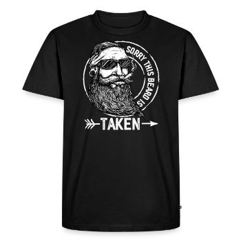 sorry this beard is taken - Men's Premium Organic T-Shirt - black - Front - Nico (187cm)