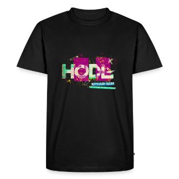 Bitcoin 2023 (Miami) - The Future is Now, Miami - Men's Premium Organic T-Shirt - black - Front - Nico (187cm)
