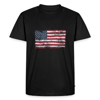 Drapeau des États-Unis - Amérique - Drapeau américain - Bannière étoilée - T-shirt Premium bio Homme - noir - Devant - Nico (187cm)