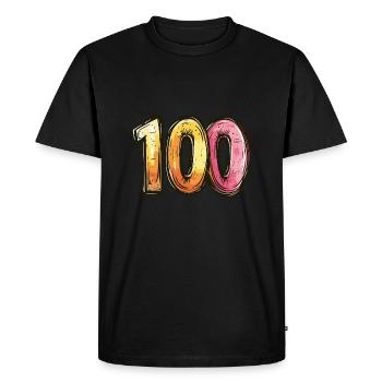 100 Number Comic - Men's Premium Organic T-Shirt - black - Front - Nico (187cm)