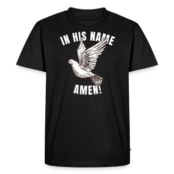 Dieu de croyance chrétienne colombe - T-shirt Premium bio Homme - noir - Devant - Nico (187cm)