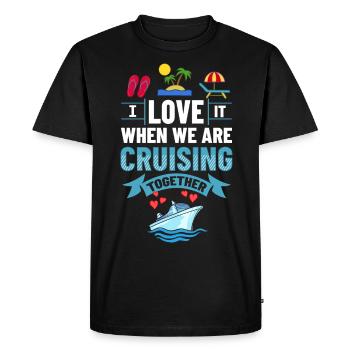 Croisière Croisière Croisière Croisière - T-shirt Premium bio Homme - noir - Devant - Nico (187cm)
