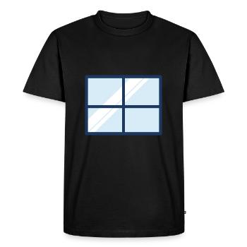 Fenêtre maison appartement - T-shirt Premium bio Homme - noir - Devant - Nico (187cm)