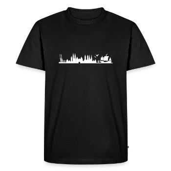 Skyline de la ville hanséatique de Lübeck | HL - T-shirt Premium bio Homme - noir - Devant - Nico (187cm)