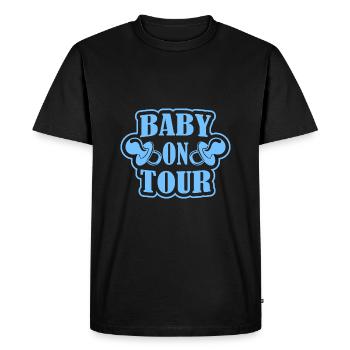 Bébé en tournée - T-shirt Premium bio Homme - noir - Devant - Nico (187cm)