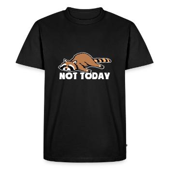 Not today - Tired and lazy - Raccoon - Men's Premium Organic T-Shirt - black - Front - Nico (187cm)