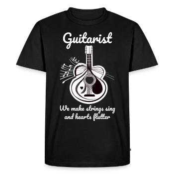String Serenades: Celebrating Guitarists Guitar - Men's Premium Organic T-Shirt - black - Front - Nico (187cm)