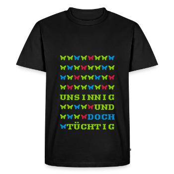 nonsensical proficient gift saying butterfly - Men's Premium Organic T-Shirt - black - Front - Nico (187cm)