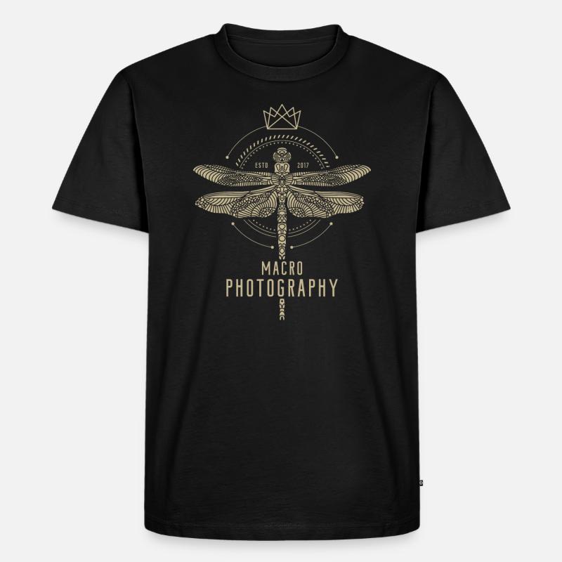 Macro 1 Beige - Männer Premium Bio T-Shirt - Schwarz