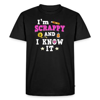 I'm Scrappy And I Know It - Men's Premium Organic T-Shirt - black - Front - Nico (187cm)