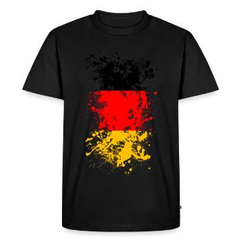 Germany flag football - Men's Premium Organic T-Shirt - black - Front - Nico (187cm)
