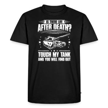 Tank Tank Driver Tank Militaire Armée de combat - T-shirt Premium bio Homme - noir - Devant - Nico (187cm)