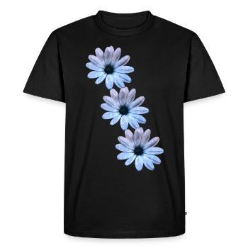 Marguerites 3 fois - T-shirt Premium bio Homme - noir - Devant - Nico (187cm)