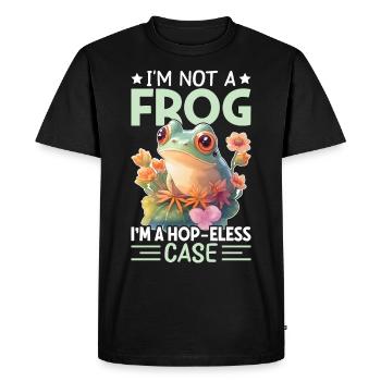 Je ne suis pas une grenouille - T-shirt grenouille - T-shirt Premium bio Homme - noir - Devant - Nico (187cm)