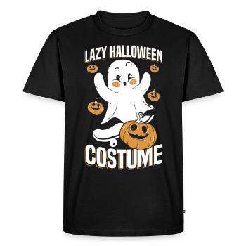 Ghost Skateboard Lazy Halloween Skateboarding Costume - Men's Premium Organic T-Shirt - black - Front - Nico (187cm)