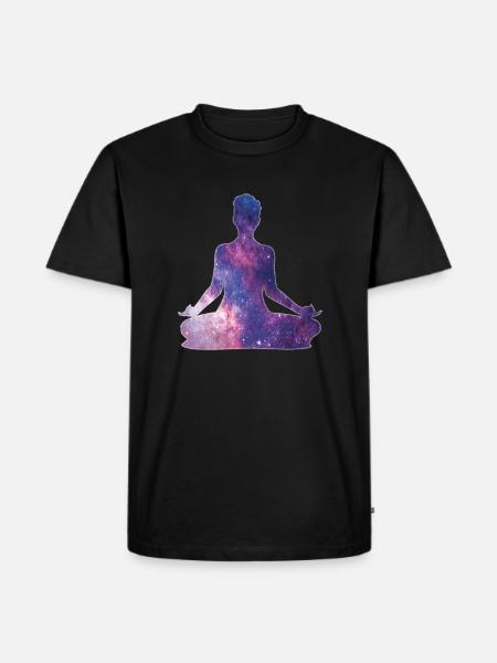 Yoga Meditation Universe - Men's Premium Organic T-Shirt - black