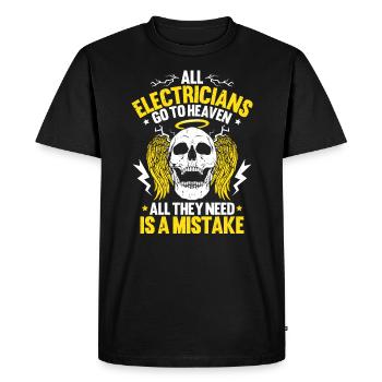 Électricien électricien électricien électricien - T-shirt Premium bio Homme - noir - Devant - Nico (187cm)