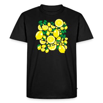 Citrons - T-shirt Premium bio Homme - noir - Devant - Nico (187cm)