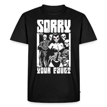 Désolé, votre erreur - T-shirt Premium bio Homme - noir - Devant - Nico (187cm)