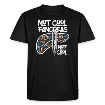 Not Cool Pancreas Not Cool - Type 1 Diabetes Shirt - Men's Premium Organic T-Shirt - black - Front - Nico (187cm)