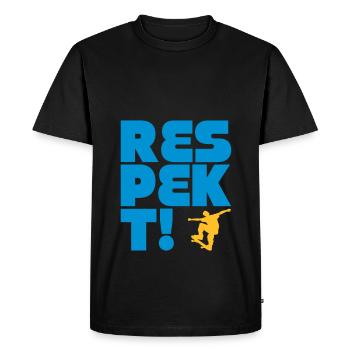 respect skateboard - Men's Premium Organic T-Shirt - black - Front - Nico (187cm)