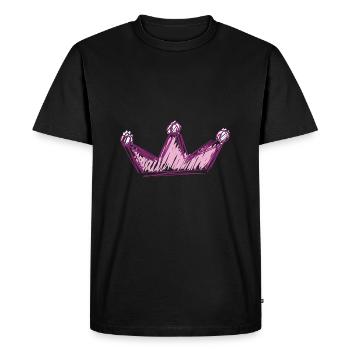 Reine Couronne Mignon - T-shirt Premium bio Homme - noir - Devant - Nico (187cm)