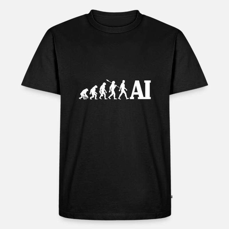 Evolution - Intelligence Artificielle - IA - T-shirt Premium bio Homme - noir