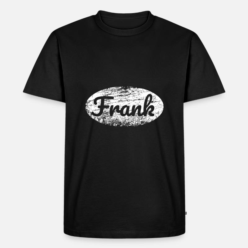 Frank als Name - Männer Premium Bio T-Shirt - Schwarz