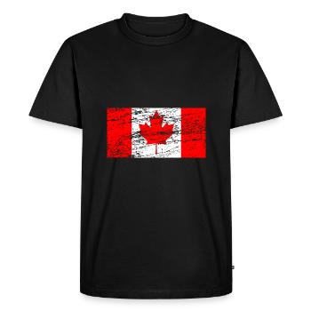 Drapeau canada canada - T-shirt Premium bio Homme - noir - Devant - Nico (187cm)