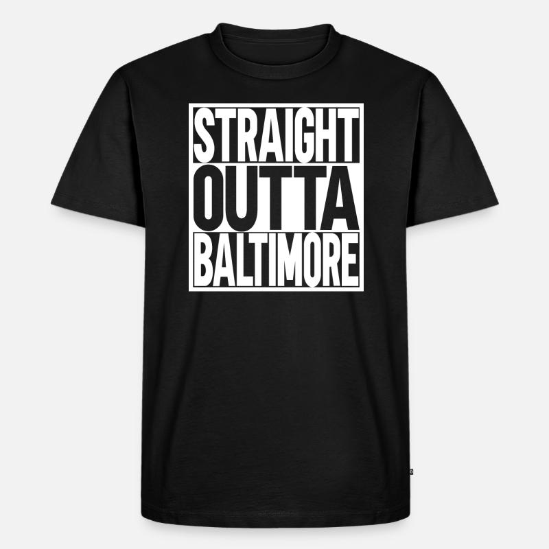 Baltimore - Männer Premium Bio T-Shirt - Schwarz