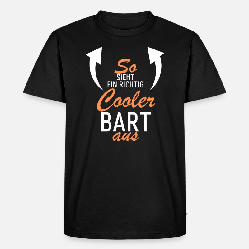 So sieht ein richtig cooler Bart aus - Männer Premium Bio T-Shirt - Schwarz