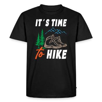Its Time to Hike - Men's Premium Organic T-Shirt - black - Front - Nico (187cm)