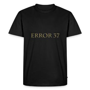 Error 37 - Men's Premium Organic T-Shirt - black - Front - Nico (187cm)