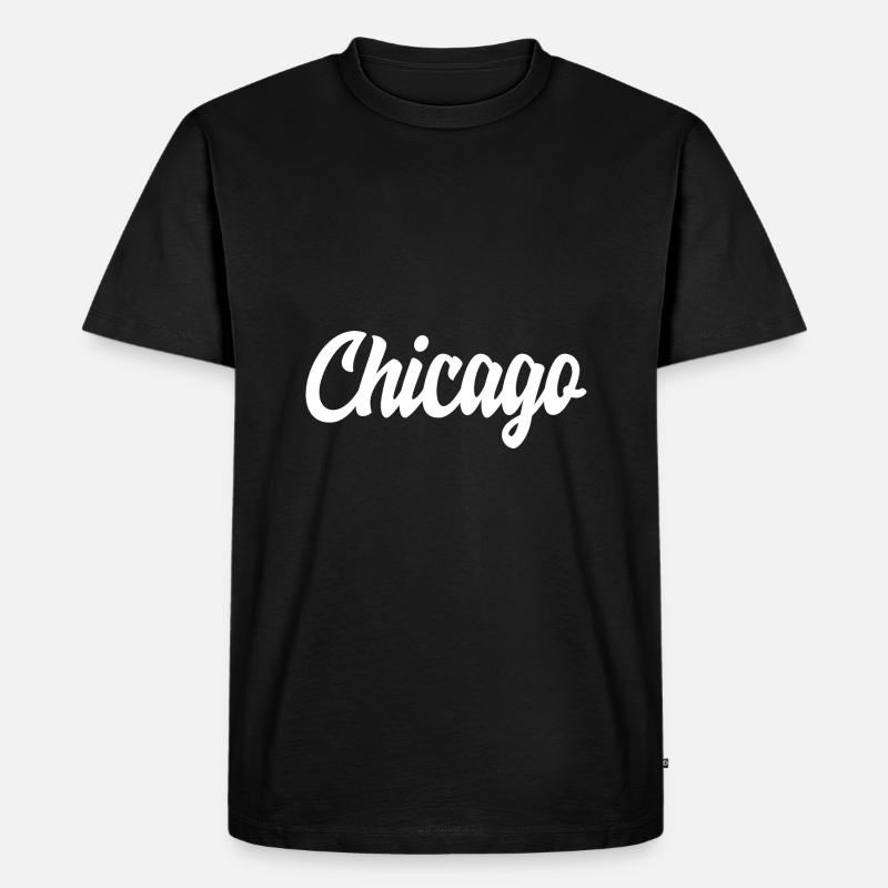 Chicago - Männer Premium Bio T-Shirt - Schwarz