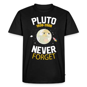 Never Forget Pluto Retro Style Funny Space Science - T-shirt Premium bio Homme - noir - Devant - Nico (187cm)