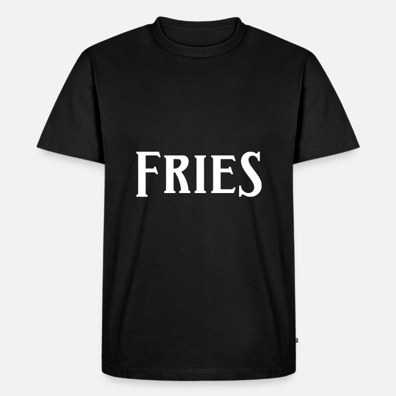 Fries - Männer Premium Bio T-Shirt - Schwarz