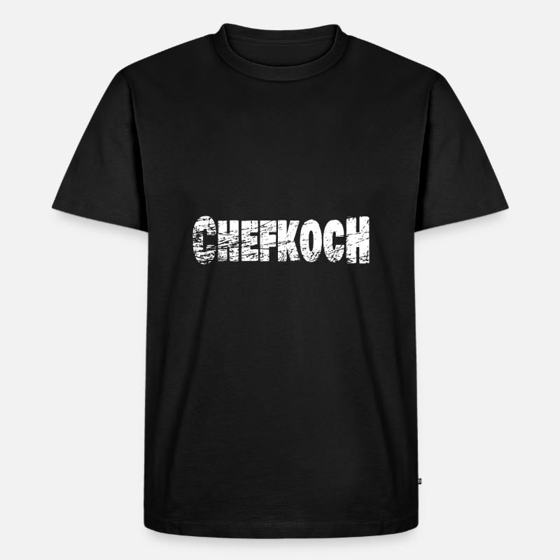 Berufung als Chefkoch - Männer Premium Bio T-Shirt - Schwarz