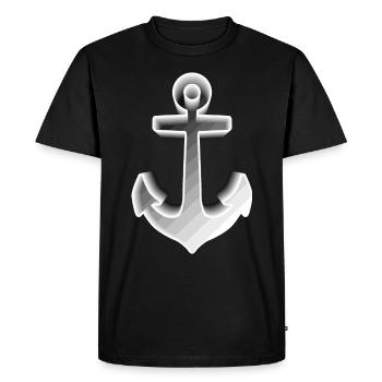 ANCRE MARIN MARIN SKIPPER SAILOR SAILOR MARITIME - T-shirt Premium bio Homme - noir - Devant - Nico (187cm)