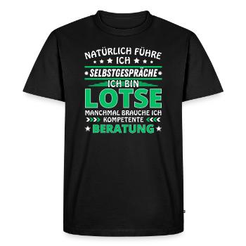 Je me parle à soi-même - Édition Lotse - T-shirt Premium bio Homme - noir - Devant - Nico (187cm)